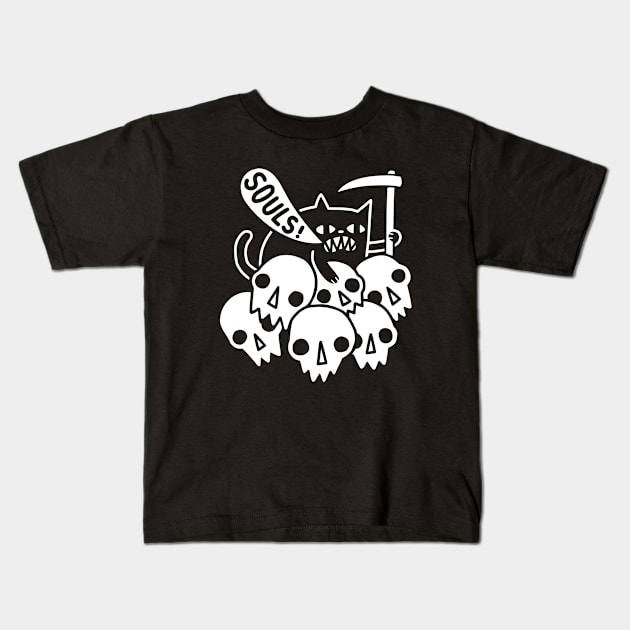 Cat Got Your Soul? Kids T-Shirt by obinsun